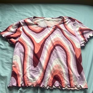 Short sleeve crop top